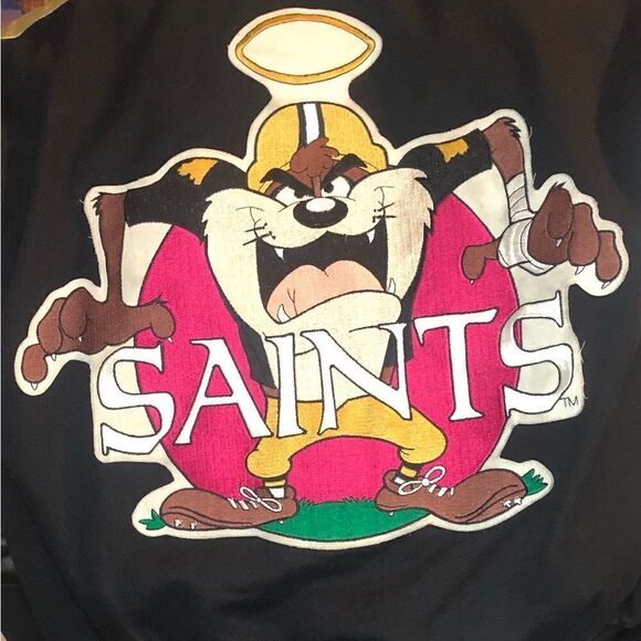 Vintage Nfl jacket vintage saints jack New Orleans saints who dat Jeff Hamilton - Picture 3 of 3